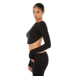 ARE YOU AM I Quinn Long Sleeve Crop Top